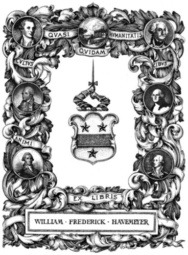 Book-plate of William Frederick Havemeyer