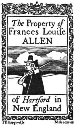 Book-plate of Frances Louise Allen