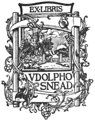 Book-plate of Udolpho Snead