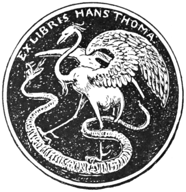 Book-plate of Hans Thoma