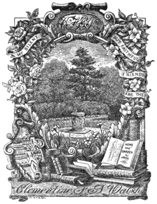 Book-plate of Clementine F. A. Walsh