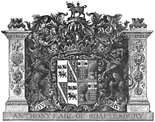Book-plate of Anthony, Earl of Shaftesbury