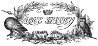 Book-plate of Alice Stanley