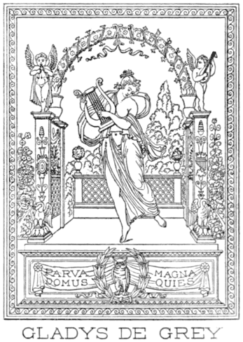 Book-plate of Gladys de Grey