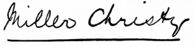signature of Miller Christy