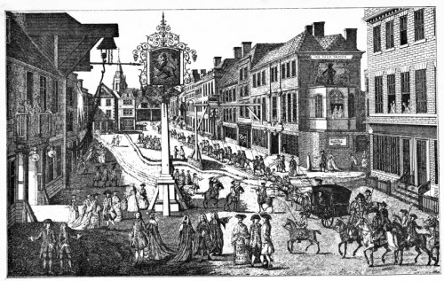 Image not available: CHELMSFORD HIGH STREET IN 1762.
(Reduced by Photography from the Larger Engraving by J. Ryland.)