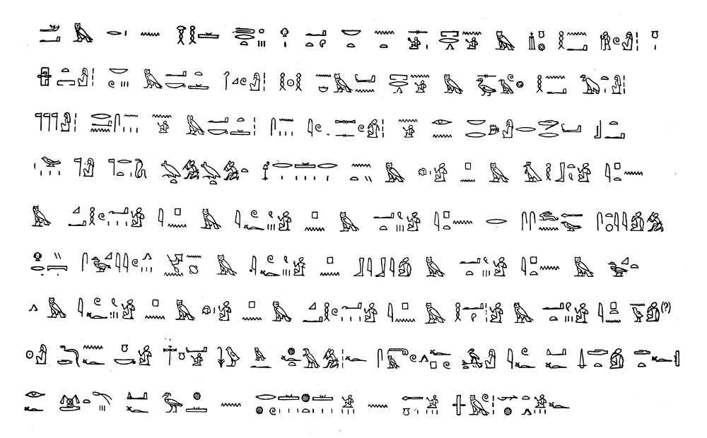 Introduction of Ebers’ Papyrus, transcribed in Egyptian hieroglyphic characters.
