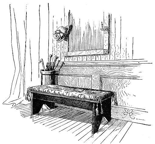 drawing of bench