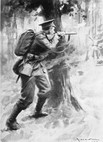 Image unavailable: [To face p. 50.


“FROM BEHIND TREES WE KEPT UP A DESTRUCTIVE FIRE ON THE ENEMY.” (p.
45).