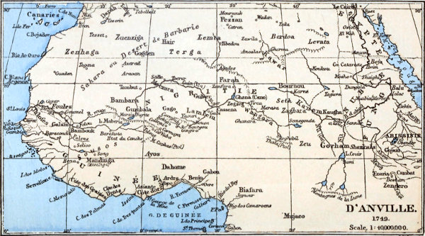 Map: D’ANVILLE. 1749
