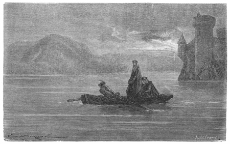 Image unavailable: Escape of Mary, Queen of Scots, from Loch Leven
Castle.
