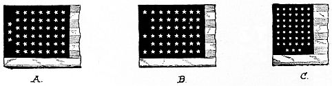 flags a, b, c with stars