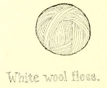 White wool floss.