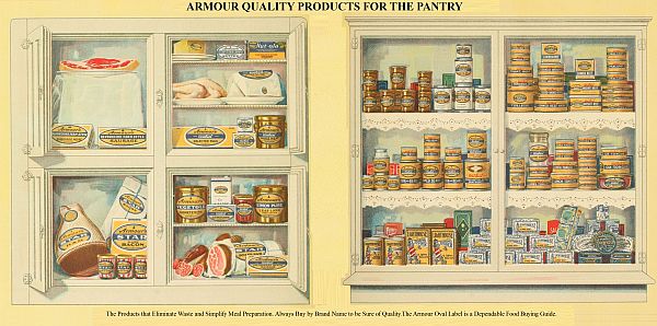 ARMOUR QUALITY PRODUCTS FOR THE PANTRY SHELF The Products that Eliminate Waste and Simplify Meal Preparation. Always Buy by Brand Name to be Sure of Quality. The Armour Oval Label is a Dependable Food Buying Guide.