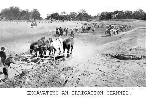 Excavating an Irrigation Channel