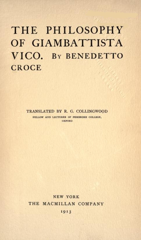 The Project Gutenberg Ebook Of The Philosophy Of Giambattista Vico