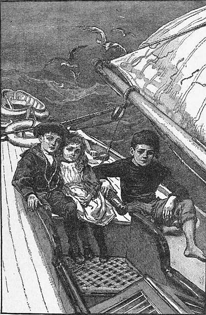 children sitting in boat