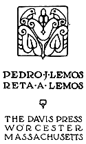 Image unavailable: COLOR
CEMENT
HANDICRAFT

PEDRO·J·LEMOS
RETA·A·LEMOS

THE DAVIS PRE
WORCESTER
MASSACHUSETTS