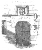 Image unavailable: DOORWAY IN COTTAGE, WITH
ROYAL ARMS, PONTEFRACT.