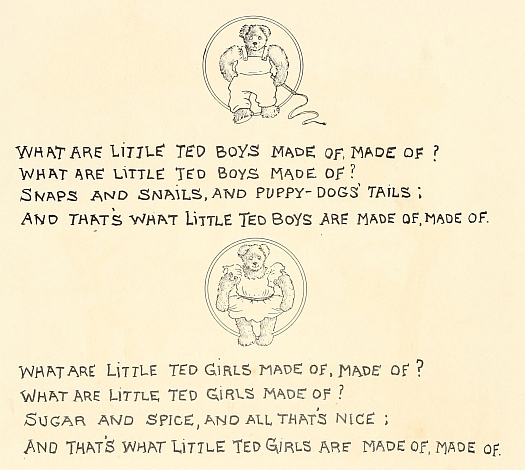 poem and girl and boy teddy
