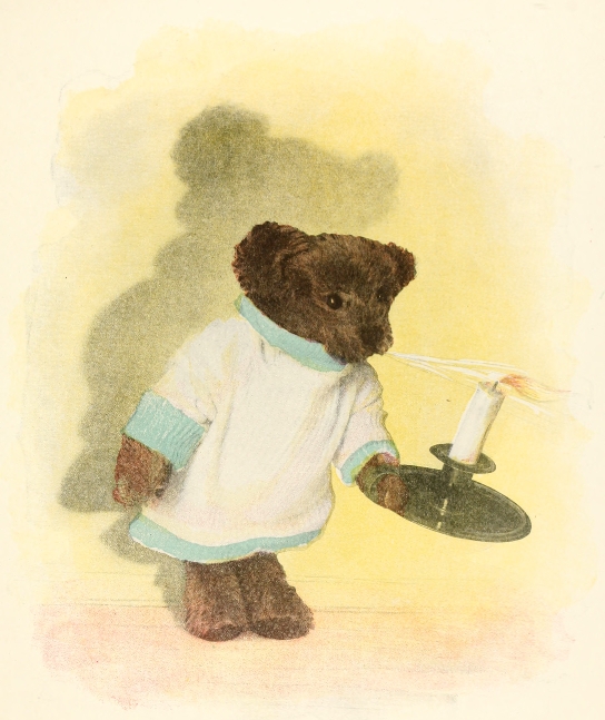 bear carrying candle