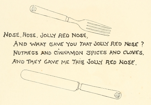 poem with knife and fork above and below