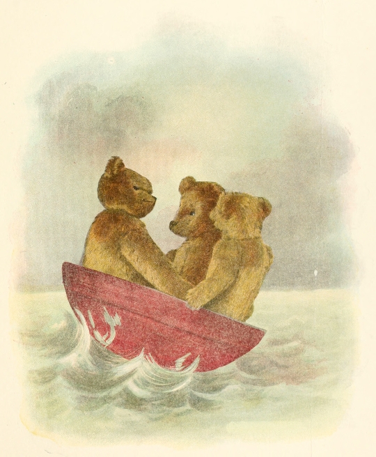 three bears in a bowl at sea