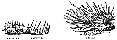 Image unavailable: CALTROPS.
RANJOWS.
ABATTIS.