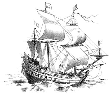 Schiff aus dem 17. Jahrhundert.