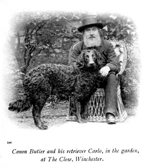 Canon Butler and his retriever Carlo.