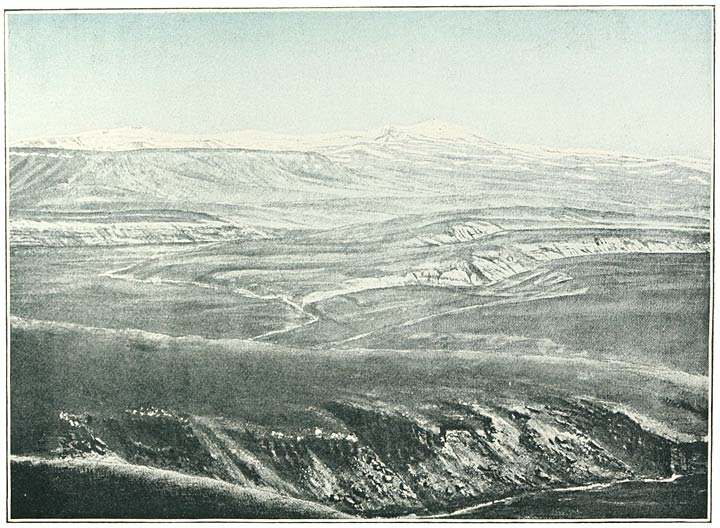 Fig. 176. Tekman and the Bing&ouml;l Dagh from near Khedonun.