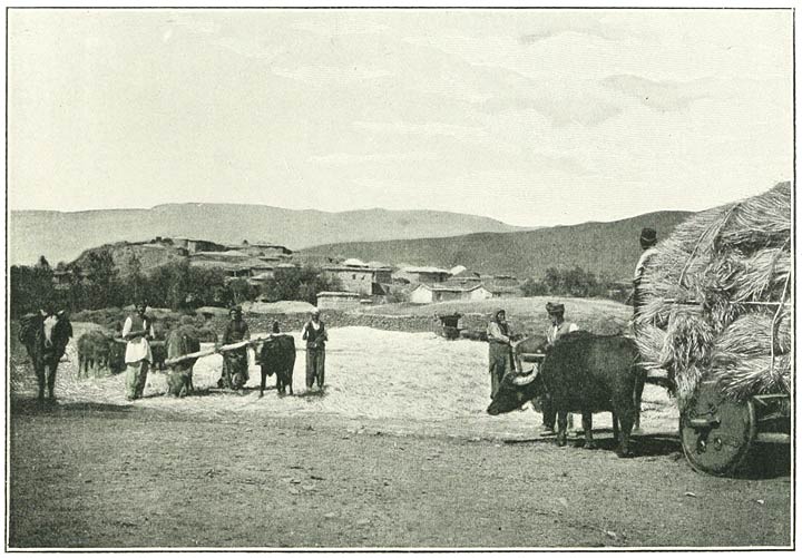 Fig. 191. Armenian Village of Gundemir: Bing&ouml;l Cliffs in the background.