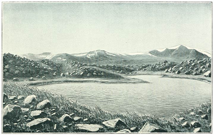 Fig. 193. The so-called Crater of Bingöl from about the centre of the Moraine from Kara Kala