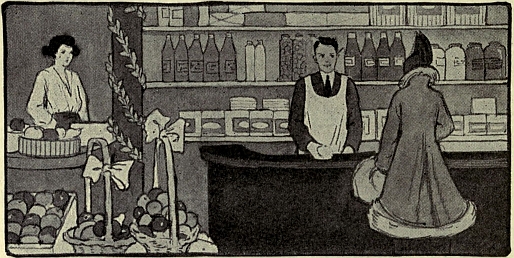 woman standing at counter