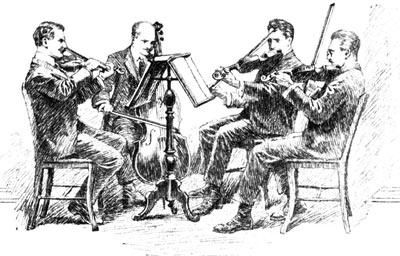 String quartet performing