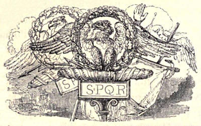 Roman crest, SPQR and an eagle