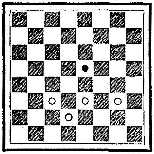 Checkerboard showing the layout described