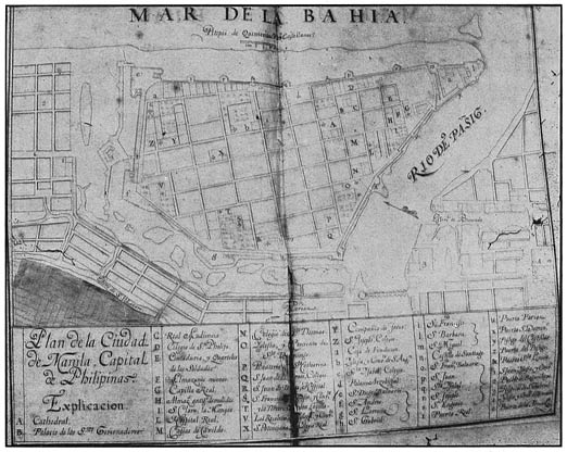 Plan of Manila, ca. 1742