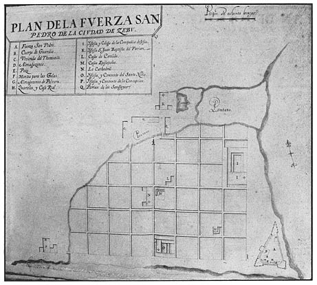 Cebú and its fortifications, ca. 1742