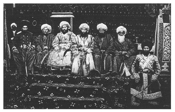 THE EMIR OF BOKHARA AND HIS MINISTERS.