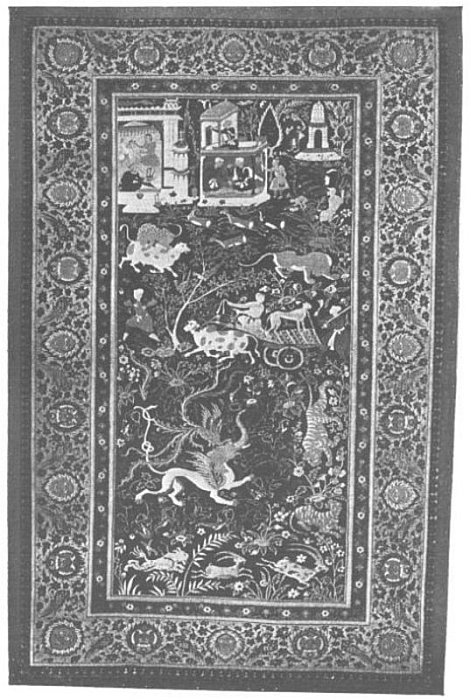 EAST INDIAN HUNTING RUG.