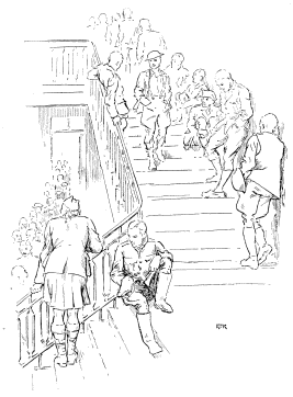 Image unavailable: THE QUEUE OUTSIDE THE PAYMASTER’S OFFICE.

[To face page 62.

