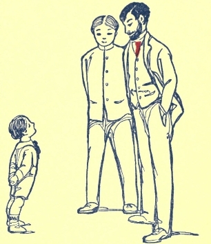 small boy talking to doctor