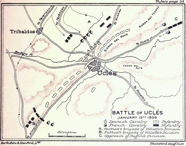 Map of the battle of Ucles