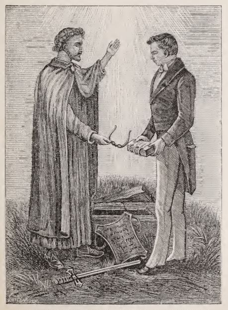 The Angel Moroni Delivering the Golden Plates to Joseph Smith