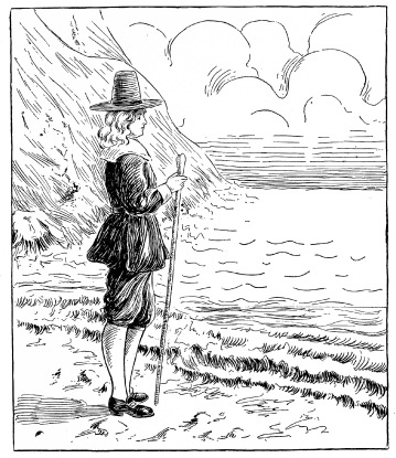 Image unavailable: Paced up and down the sands, and bared his head to the east wind,
Cooling his heated brow, and the fire and fever within him.