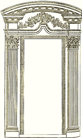 English doorway; about 1690