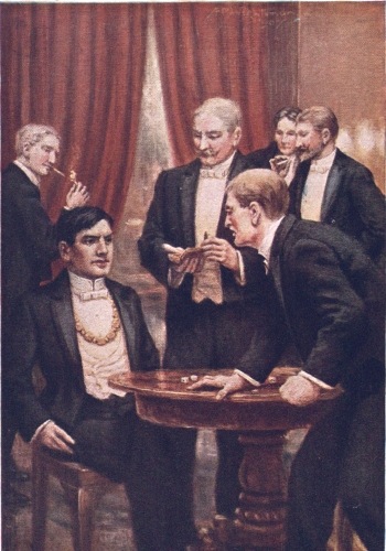 Image unavailble: Following a moment’s horrified silence, the viscount
sprang up with an oath