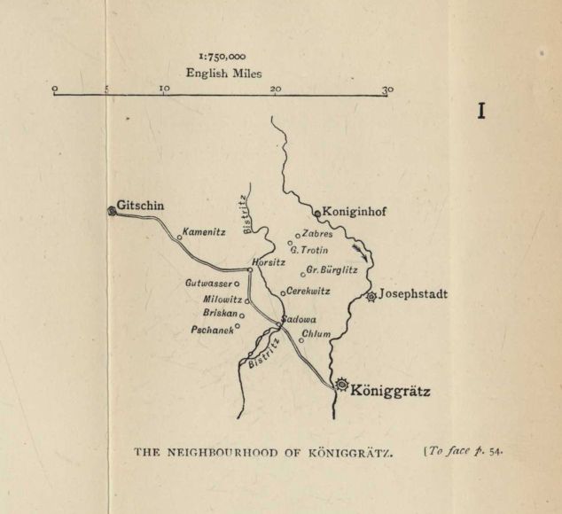 Sketch Map 1--THE NEIGHBOURHOOD OF KNIGGRTZ.