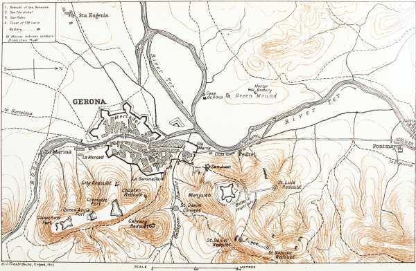 Map of the siege of Gerona